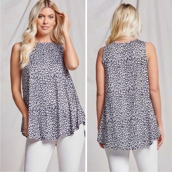 Beeson Black Leopard Tank Tunic - Picture 1 of 4